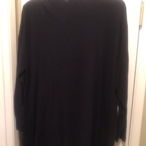 Open front navy cardigan sweater